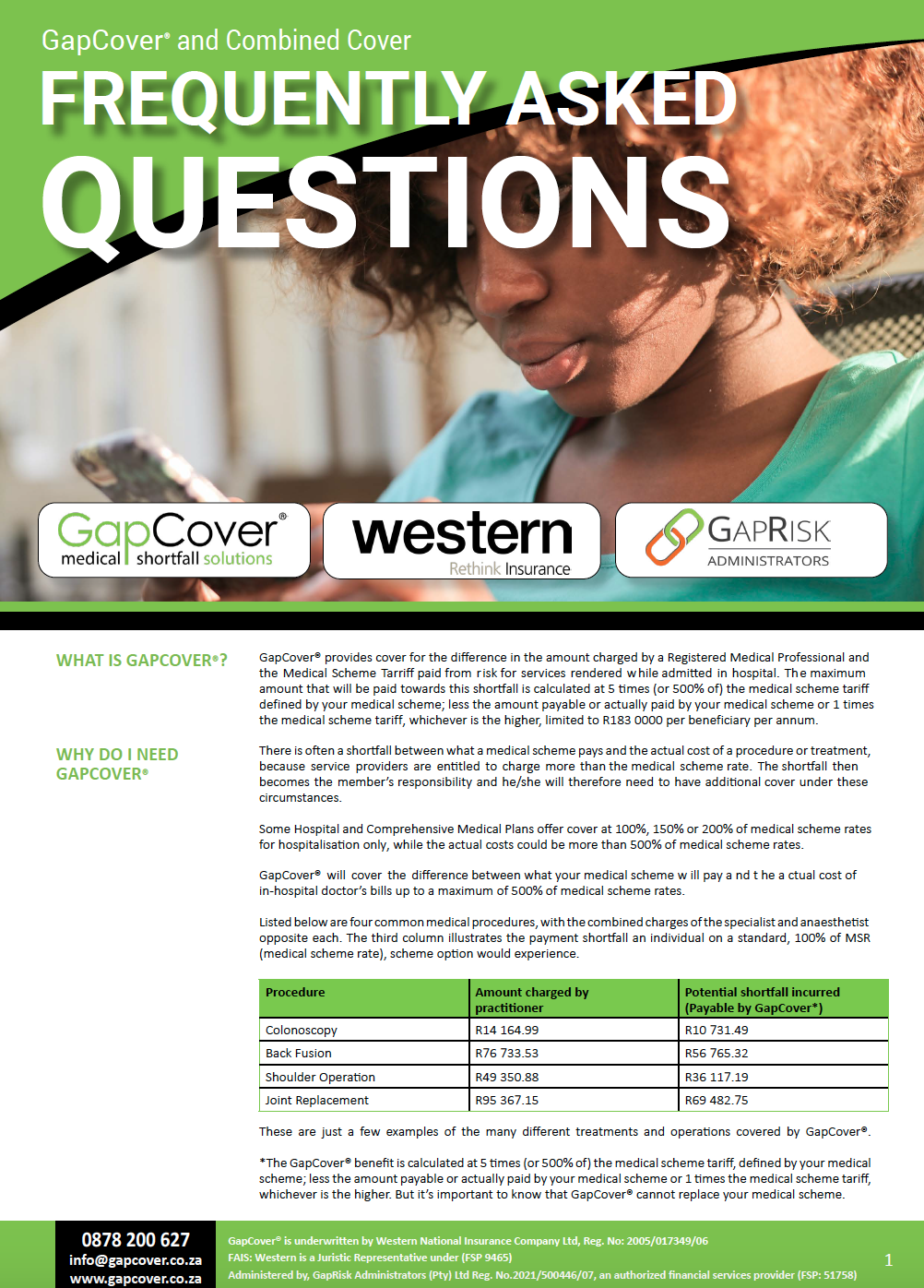 GapCover & Combined FAQ Existing Members
